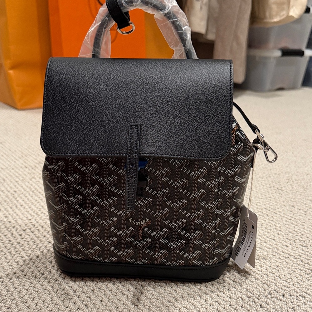Goyard Black Patterned mini alpin Backpack nwt